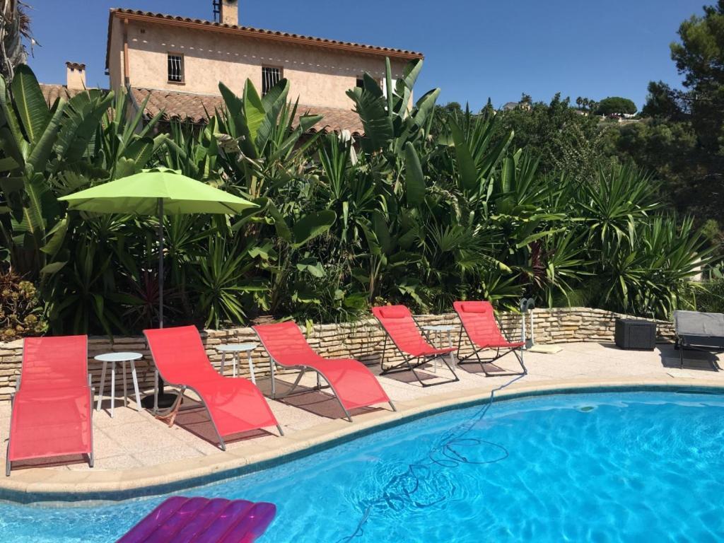 Villa Les Yuccas - Pool - Sea View Кан сюр Мер Екстериор снимка