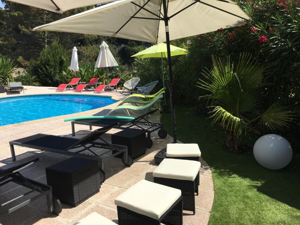 Villa Les Yuccas - Pool - Sea View Кан сюр Мер Екстериор снимка