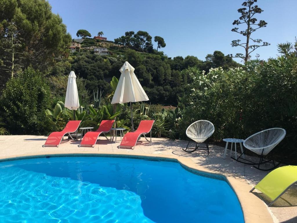 Villa Les Yuccas - Pool - Sea View Кан сюр Мер Екстериор снимка